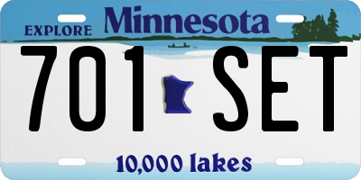 MN license plate 701SET