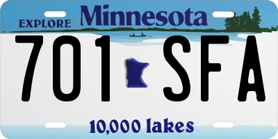 MN license plate 701SFA