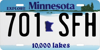 MN license plate 701SFH