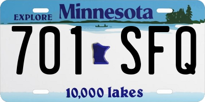 MN license plate 701SFQ