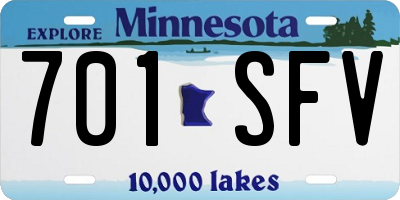 MN license plate 701SFV