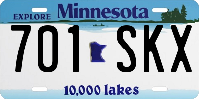 MN license plate 701SKX