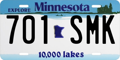 MN license plate 701SMK