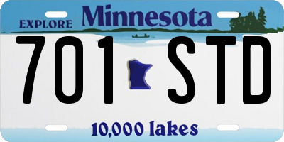 MN license plate 701STD