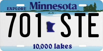 MN license plate 701STE