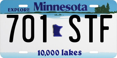 MN license plate 701STF