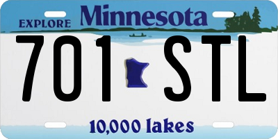 MN license plate 701STL