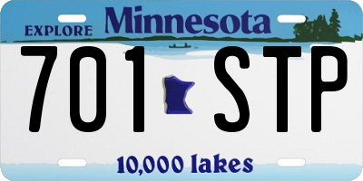 MN license plate 701STP