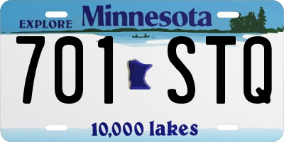 MN license plate 701STQ
