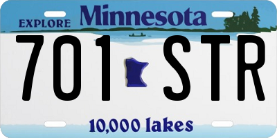 MN license plate 701STR