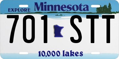 MN license plate 701STT