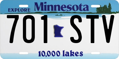 MN license plate 701STV