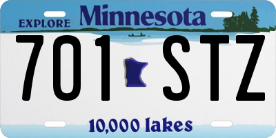 MN license plate 701STZ