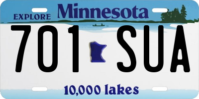 MN license plate 701SUA