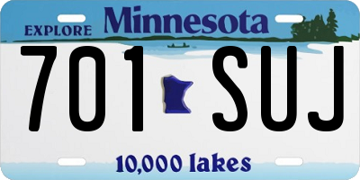 MN license plate 701SUJ