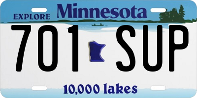 MN license plate 701SUP