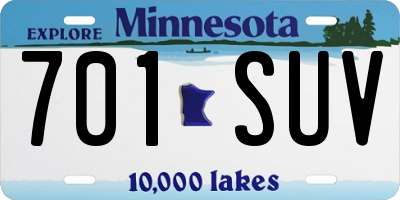 MN license plate 701SUV