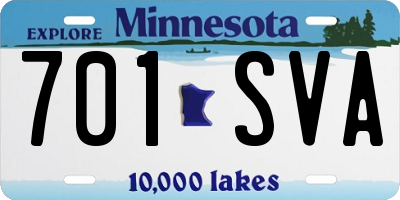 MN license plate 701SVA