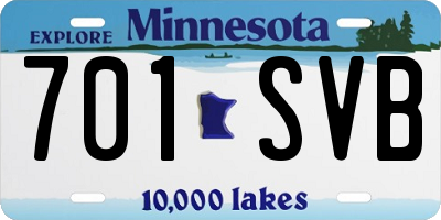 MN license plate 701SVB