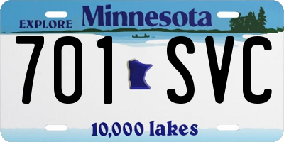 MN license plate 701SVC