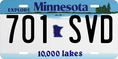 MN license plate 701SVD