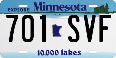 MN license plate 701SVF