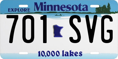 MN license plate 701SVG