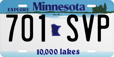 MN license plate 701SVP