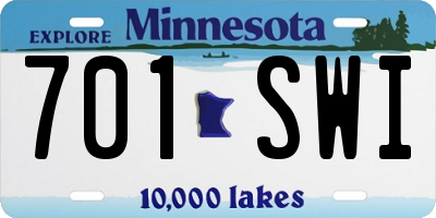 MN license plate 701SWI