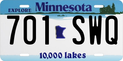 MN license plate 701SWQ