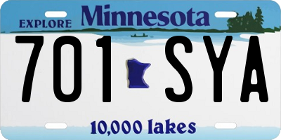 MN license plate 701SYA