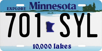 MN license plate 701SYL