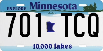 MN license plate 701TCQ