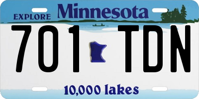MN license plate 701TDN