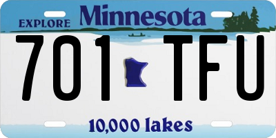 MN license plate 701TFU