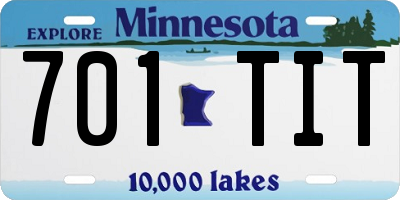 MN license plate 701TIT