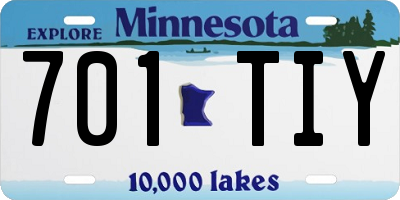 MN license plate 701TIY