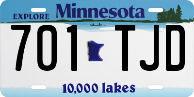 MN license plate 701TJD