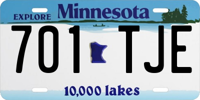 MN license plate 701TJE
