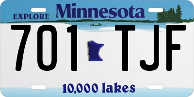 MN license plate 701TJF