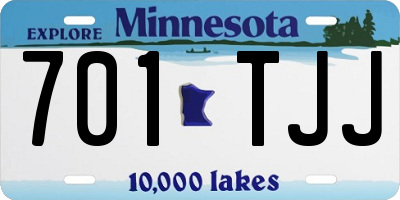 MN license plate 701TJJ
