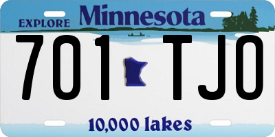 MN license plate 701TJO