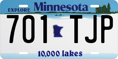 MN license plate 701TJP