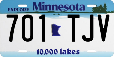 MN license plate 701TJV