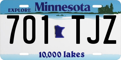MN license plate 701TJZ