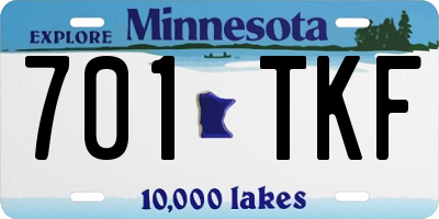 MN license plate 701TKF