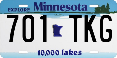 MN license plate 701TKG