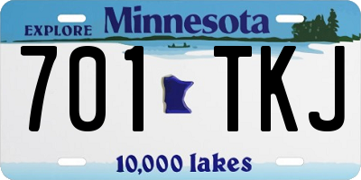 MN license plate 701TKJ