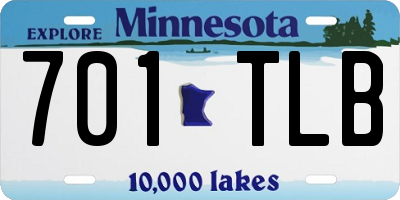 MN license plate 701TLB