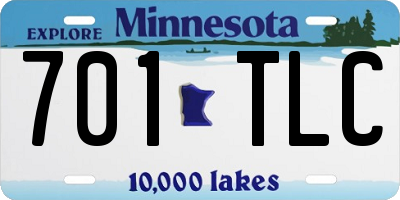 MN license plate 701TLC